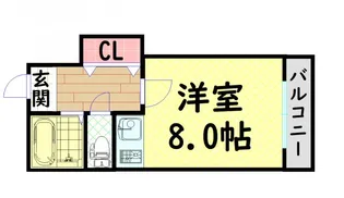 グランドール長堀【5階】の間取り