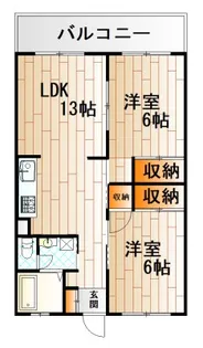 大里東マンション【1階】の間取り