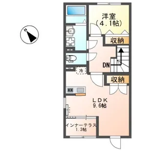若宮新築アパート【2階】の間取り