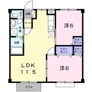 プレジデントハイツ平原【1階】の間取り