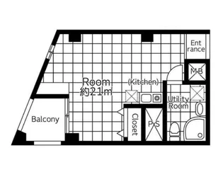 CUBIA両国【4階】の間取り