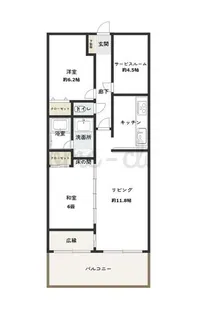 シーアイマンション中島丁【1階】の間取り