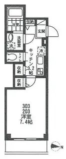 プランドール笹塚【3階】の間取り