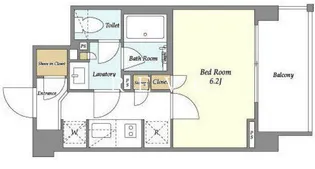 LIBR GRANT 四谷三丁目【2階】の間取り