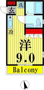 いなほハイツ【2階】の間取り