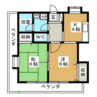 パーム夏見台【1階】の間取り