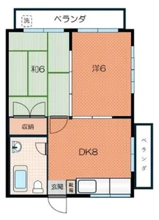 丸新アパート【2階】の間取り