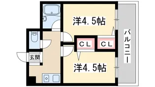 木川東エクセルハイツ【8階】の間取り
