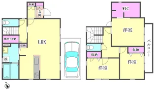 東京都世田谷区東玉川1【一戸建】の間取り