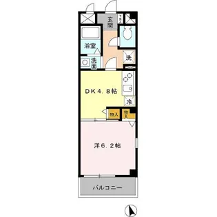 ルミエール都島【4階】の間取り