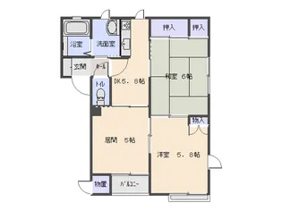 サンモール高陽B【1階】の間取り