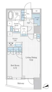 クオリア千代田御茶ノ水【7階】の間取り
