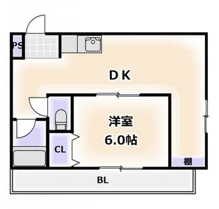 レジデンスなんば【4階】の間取り