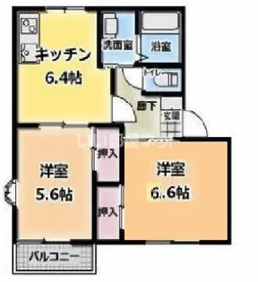 フレグランス岸【2階】の間取り