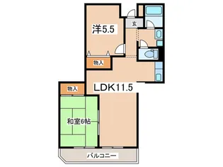 ハイツファミリエ【2階】の間取り