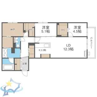 Leialii511【2階】の間取り
