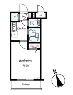 サンテミリオン目黒東山弐番館【2階】の間取り