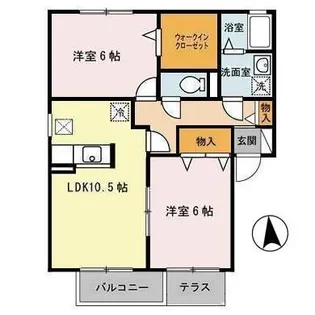 フォンテーヌ C【1階】の間取り