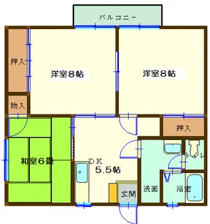 カームメゾン【2階】の間取り