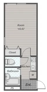 エバーグリーン池上【2階】の間取り