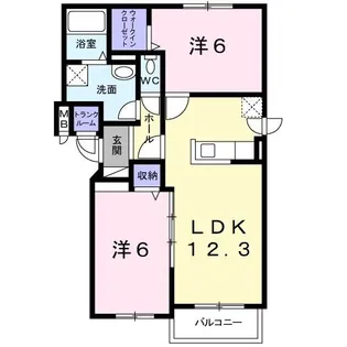 グラス トレーズIII【2階】の間取り