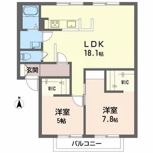 フレグランス横津【1階】の間取り