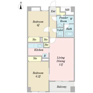 ベルフォーレ南葛西【4階】の間取り
