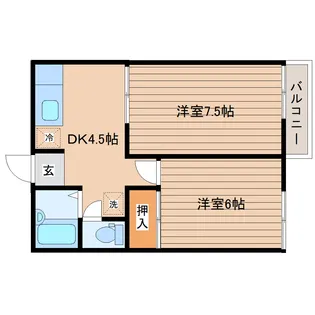 フローレンス福室【2階】の間取り