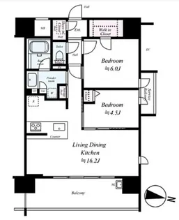 プレサンスロジェ栄【5階】の間取り