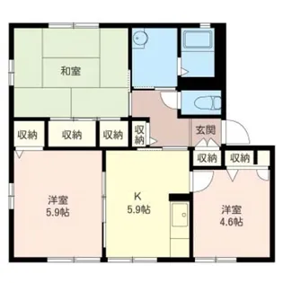 メゾンドエルE【2階】の間取り