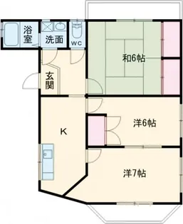 ビューパレス【1階】の間取り