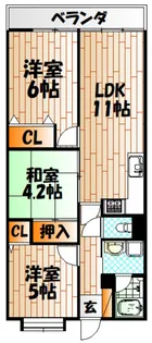 サンモリッツ小倉南ネクシア【3階】の間取り