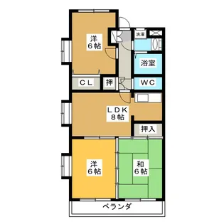 ア・ドリーム北仙房【3階】の間取り