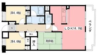 NTPRレジデンス甲子園四番町【2階】の間取り