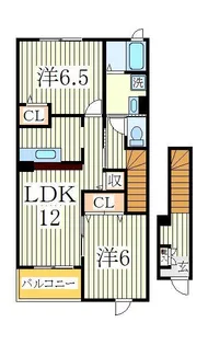 ビバフェリチェ【2階】の間取り
