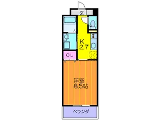 クレメント岡山【2階】の間取り