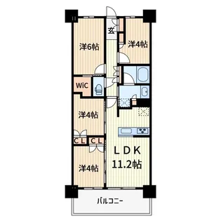 グランカーサ川口青木町公園【5階】の間取り