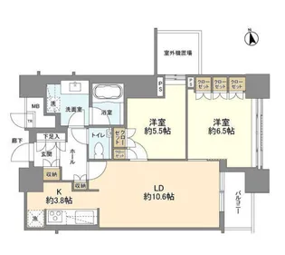 THE TOWERS DAIBA【11階】の間取り