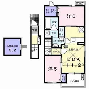 メゾンドスリジェII【2階】の間取り