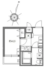 ミュオン北千住【2階】の間取り