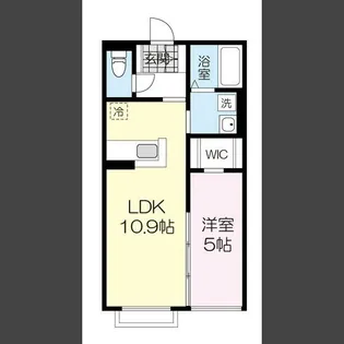 メープルハイムB【1階】の間取り