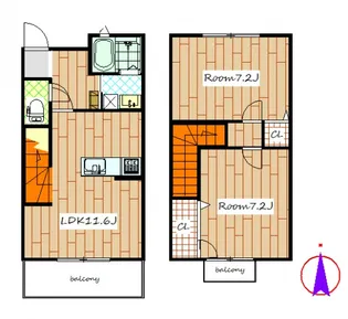 サニーコート石原【2階】の間取り