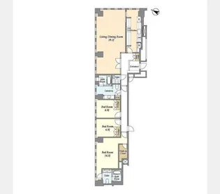 プルデンシャルタワーレジデンス【27階】の間取り