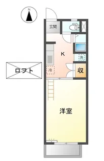 シャトールイA【2階】の間取り