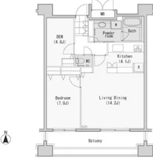 レジディア西麻布【9階】の間取り