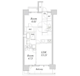 オープンレジデンシア栄【11階】の間取り