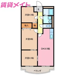 メゾンクラージュ【3階】の間取り
