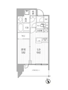 シーズンフラッツ代々木【2階】の間取り