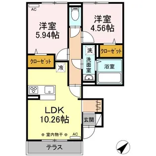 aise village【1階】の間取り