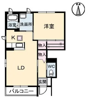 サンステージ恩田【1階】の間取り